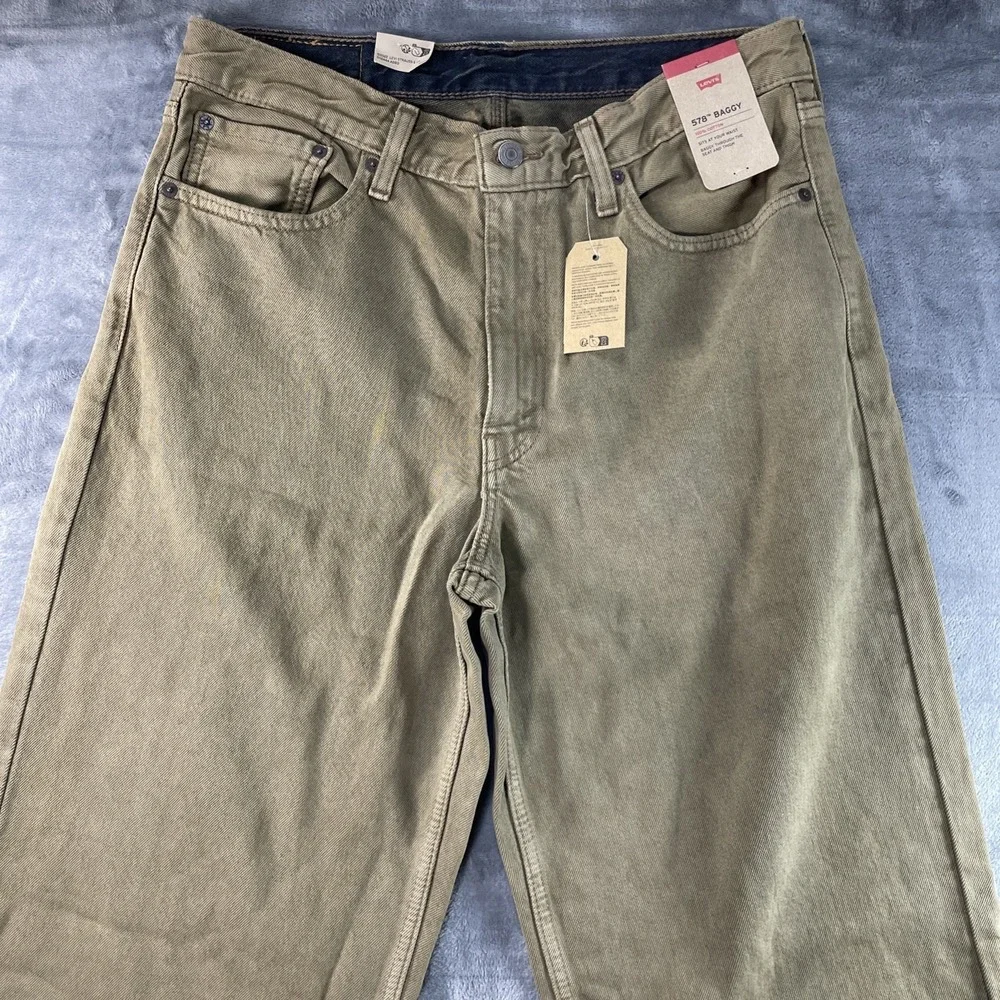 Levi's 578 Baggy‎ Denim Jeans Men's Size 31x32 Tan / Brown Cotton NWT